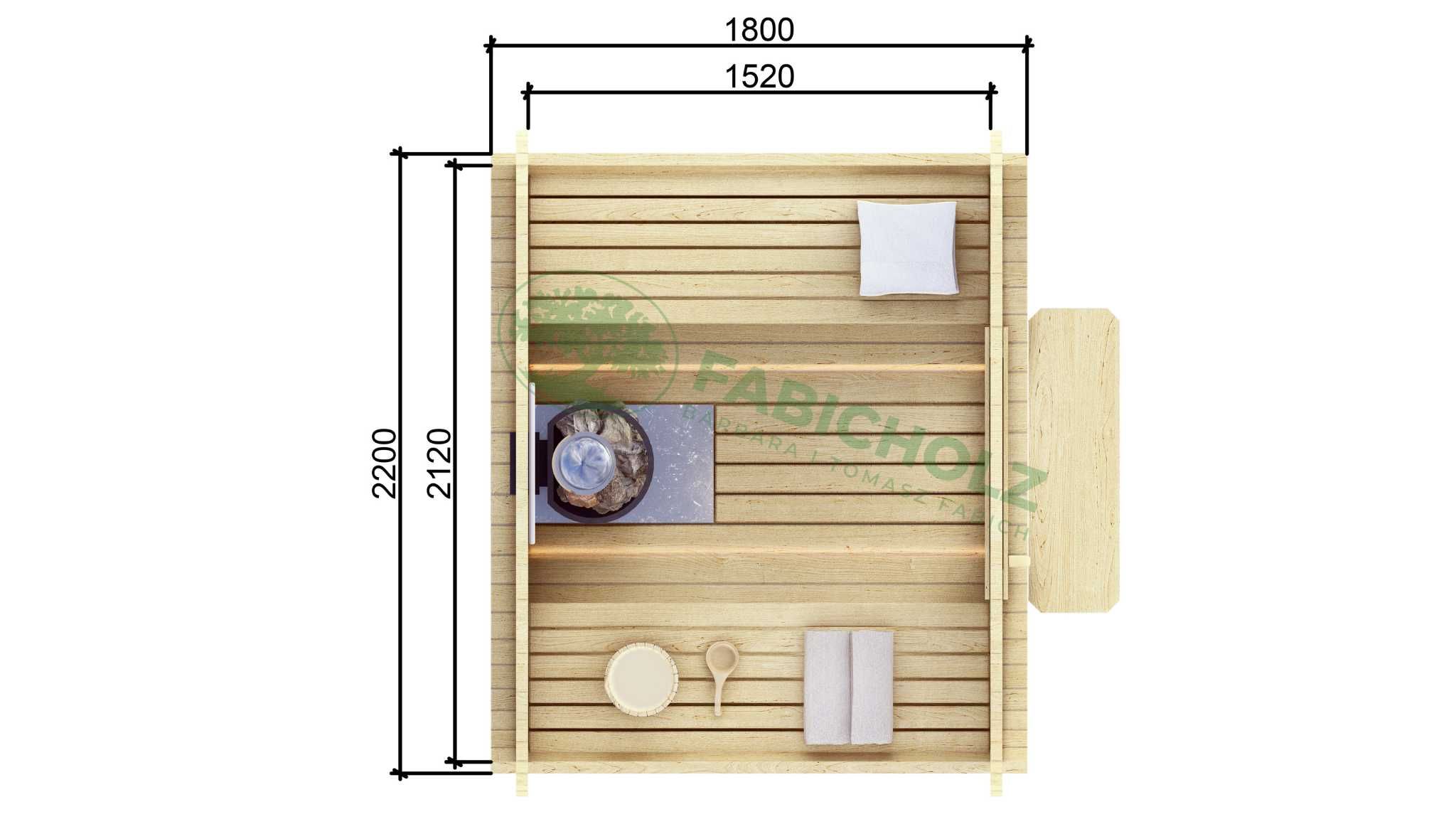 Sauna Circle Mini 1,8m, sauna beczka, sauna ogrodowa