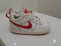 Nike court borough low 2 7C sneakersy dziecięce biało czerwone 23.5