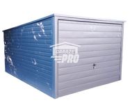 Garaż blaszany 3x4m  Brama uchylna  Antracyt Dach spad w tył GP223