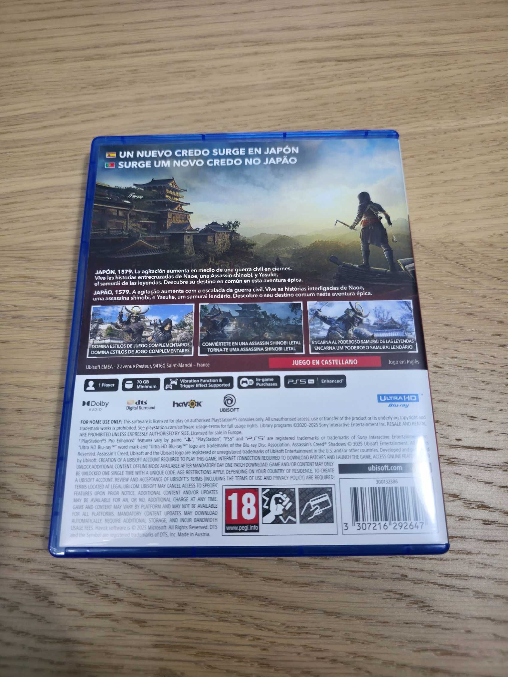 Assassin's Creed Shadows - PS5 (Como Novo)