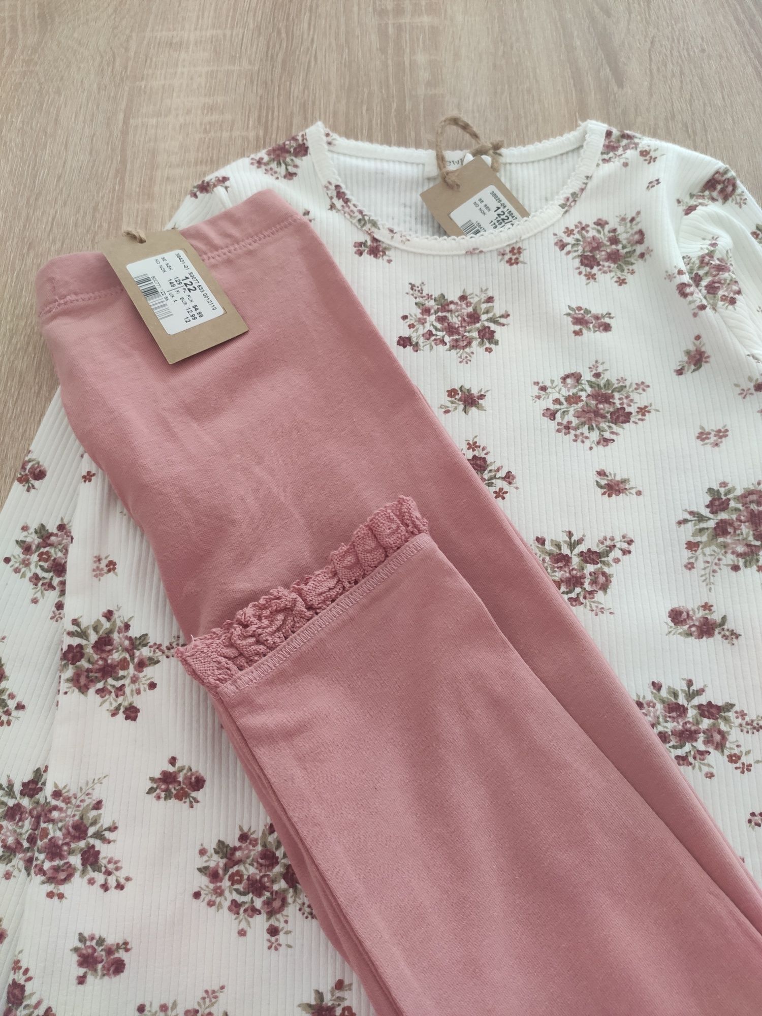 Bluzka i legginsy Newbie nowe 122 rozmiar
