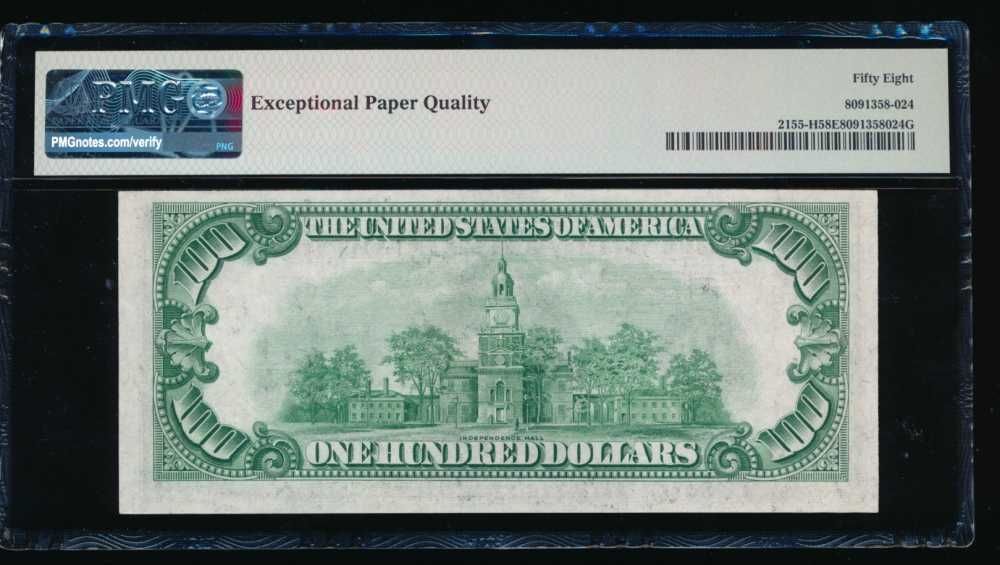 USA США 100 доларів 1934 choice UNC St. Louis Julian/Snyder PMG 58