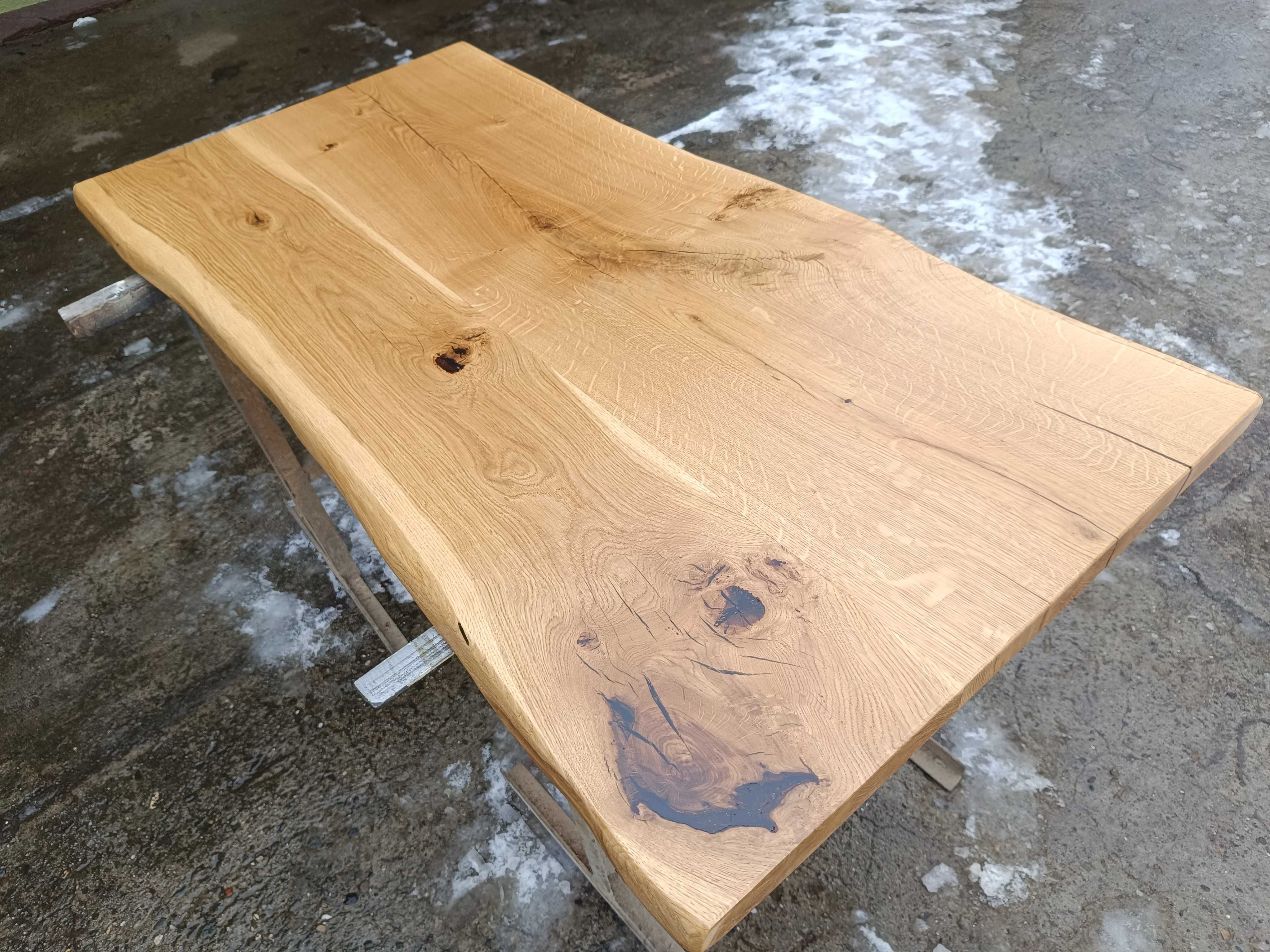 Blat dębowy na biurko w stylu Rustykalnym  140x70