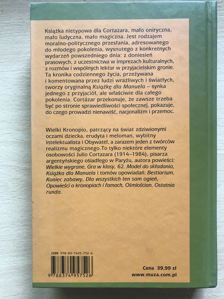 „Ksiazka dla Manuela” Julio Cortazar