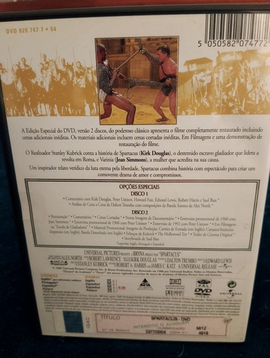 DVD edição especial spartacus
