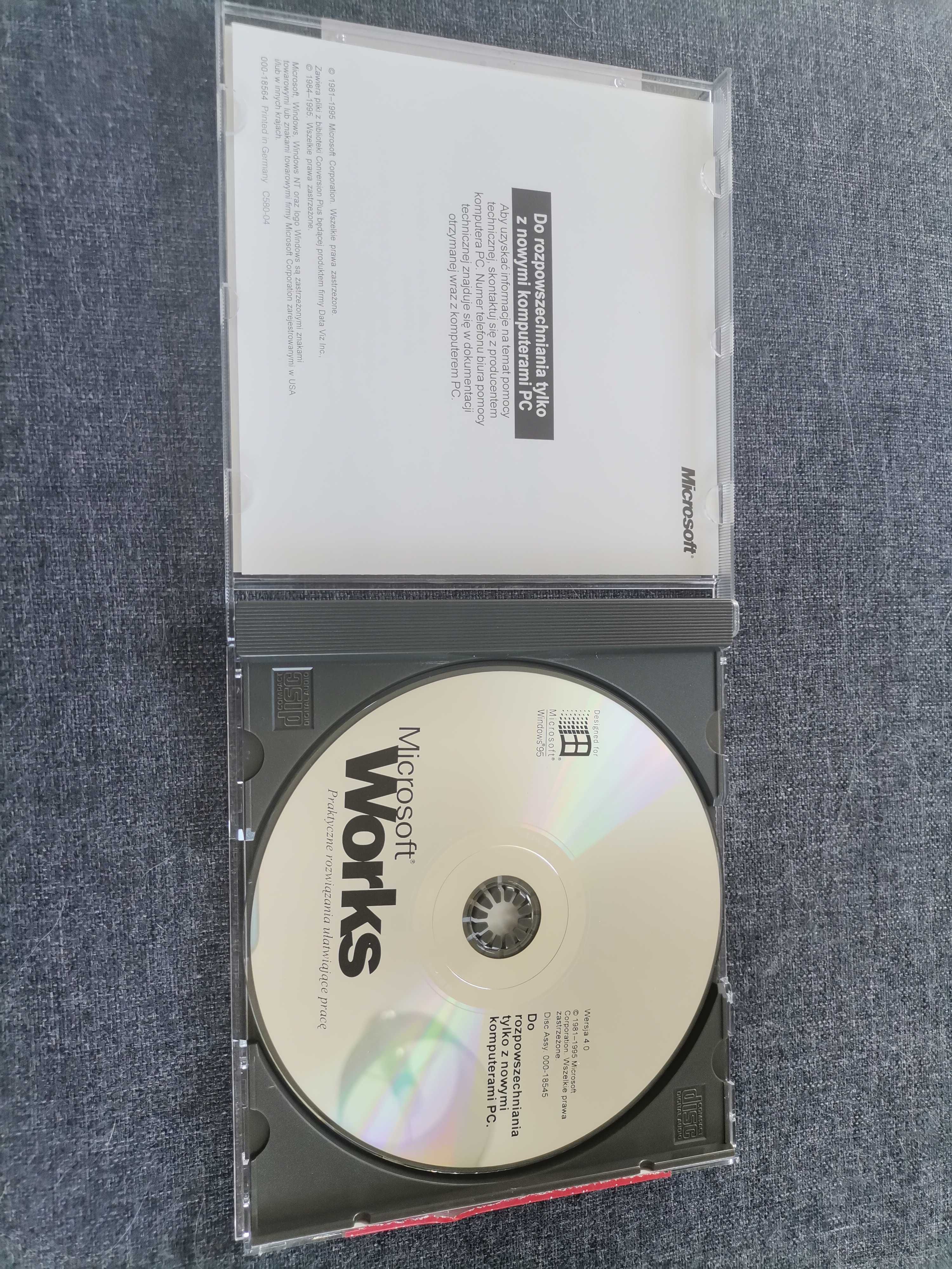 Microsoft Works dla Windows 95 i Microsoft Word 97.klucz licencyjny