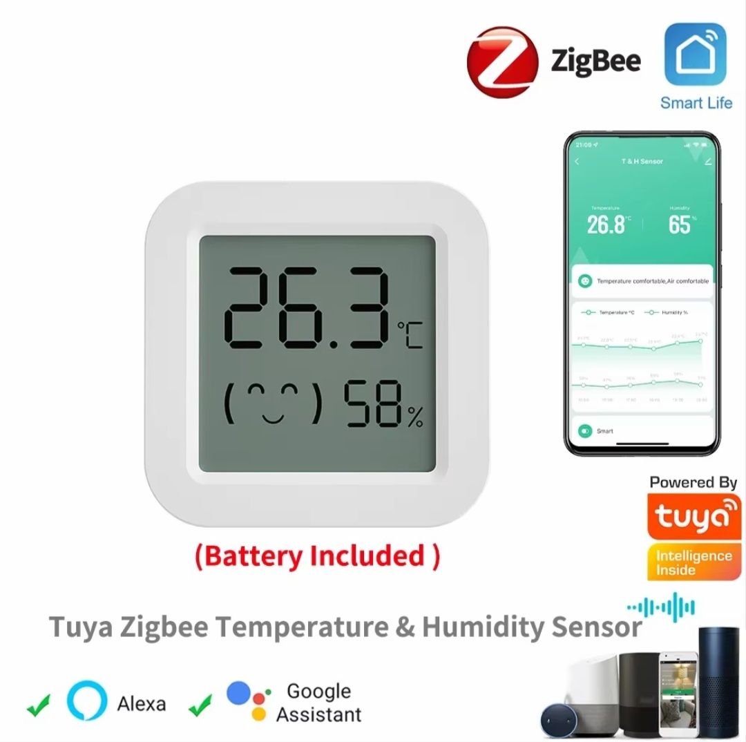 Zeegbee.  Набор "Умный дом" Хаб+розетка×2шт.+датчик температуры и влаж