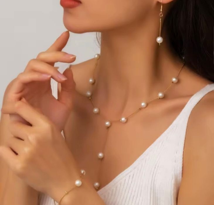 Набір прикрас: намисто, браслет,сережки.Вечірній, весільний