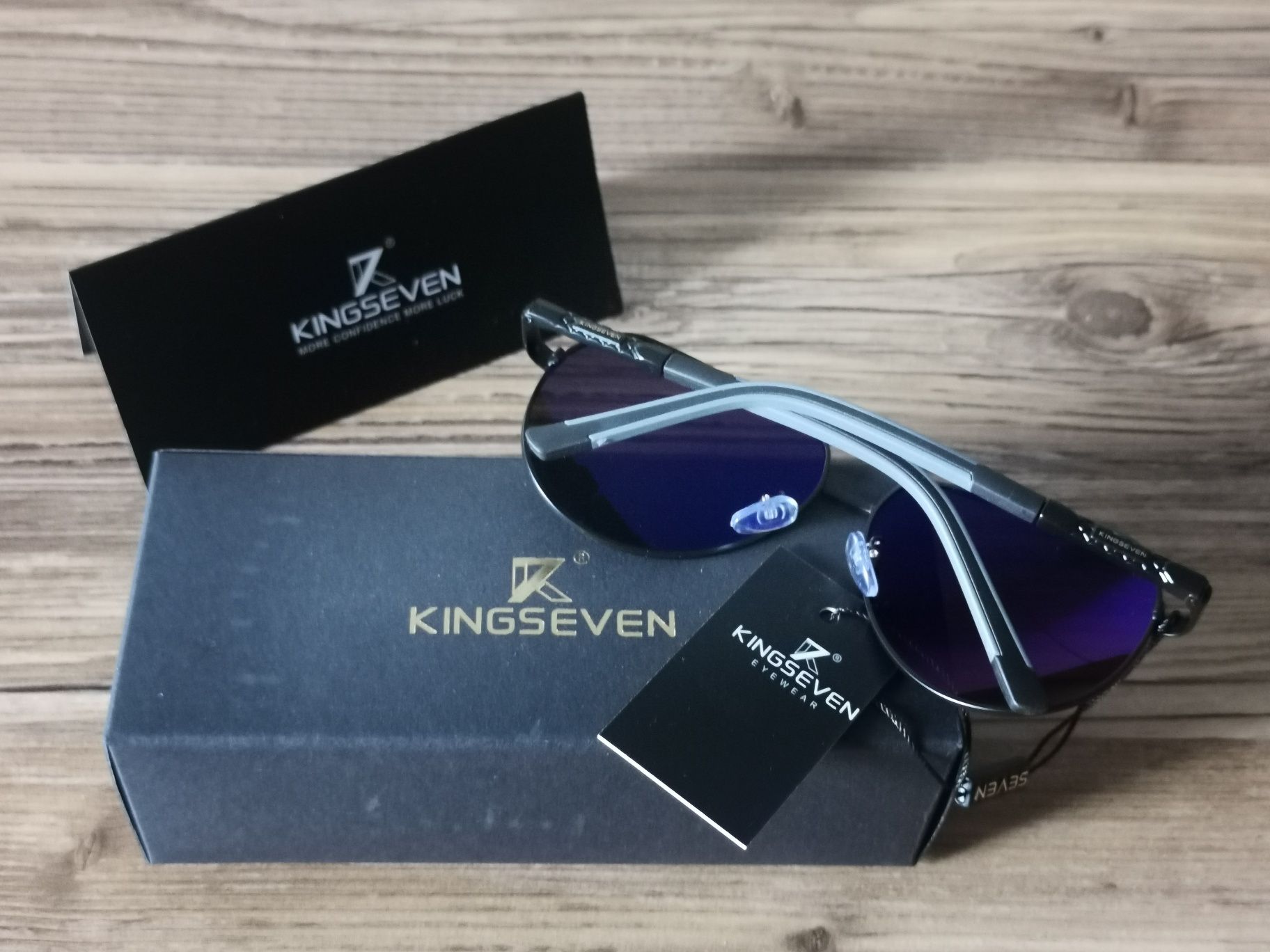 Okulary Przeciwsłoneczne Kingseven Aviator Black Glass