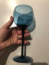 Kieliszek szklany turkusowy Niebieski