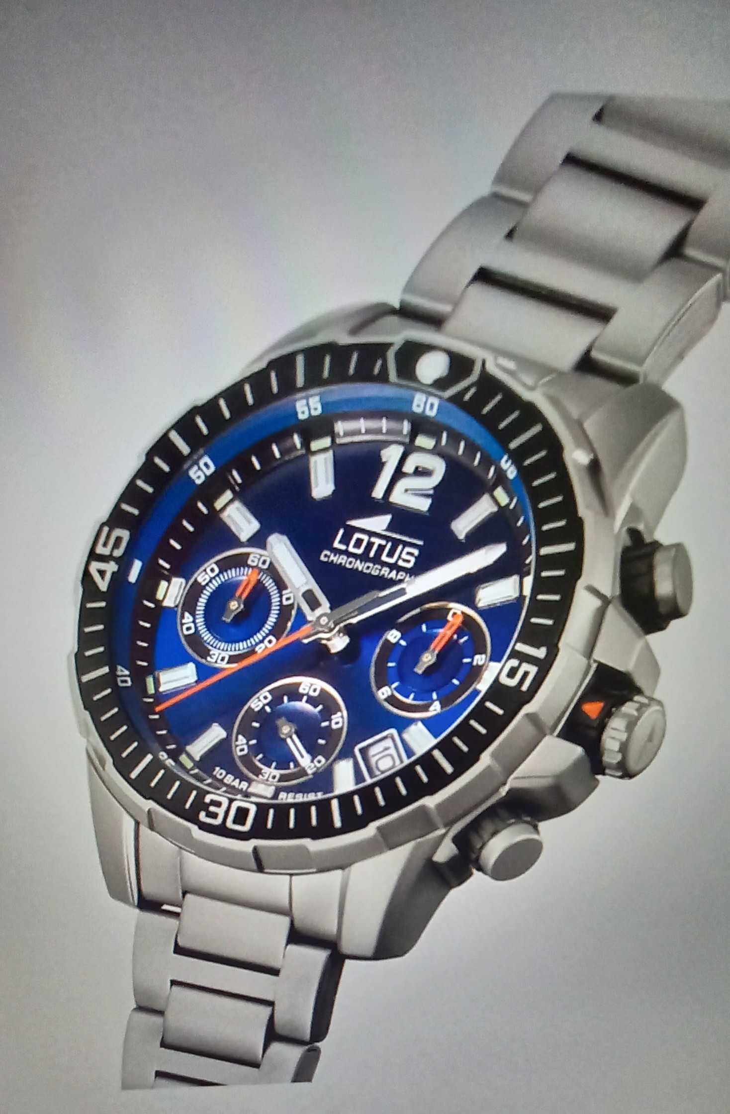 Nowy zegarek męski LOTUS  BIG BLUE CHRONO 46 mm