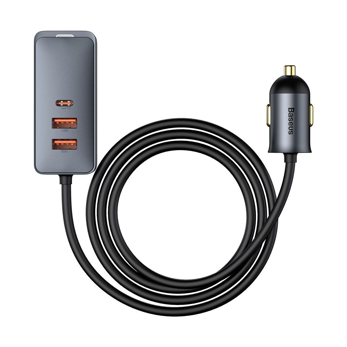 Baseus Ładowarka Samochodowa Share Together - 2Xusb + 2Xtyp C -