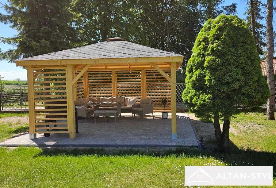 Altany, altanki, wiaty, altana ogrodowa RÓŻA 3x3m PRODUCENT