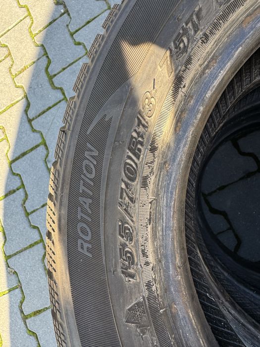 Opony zimowe 155/70r13  stan Bardzo dobry