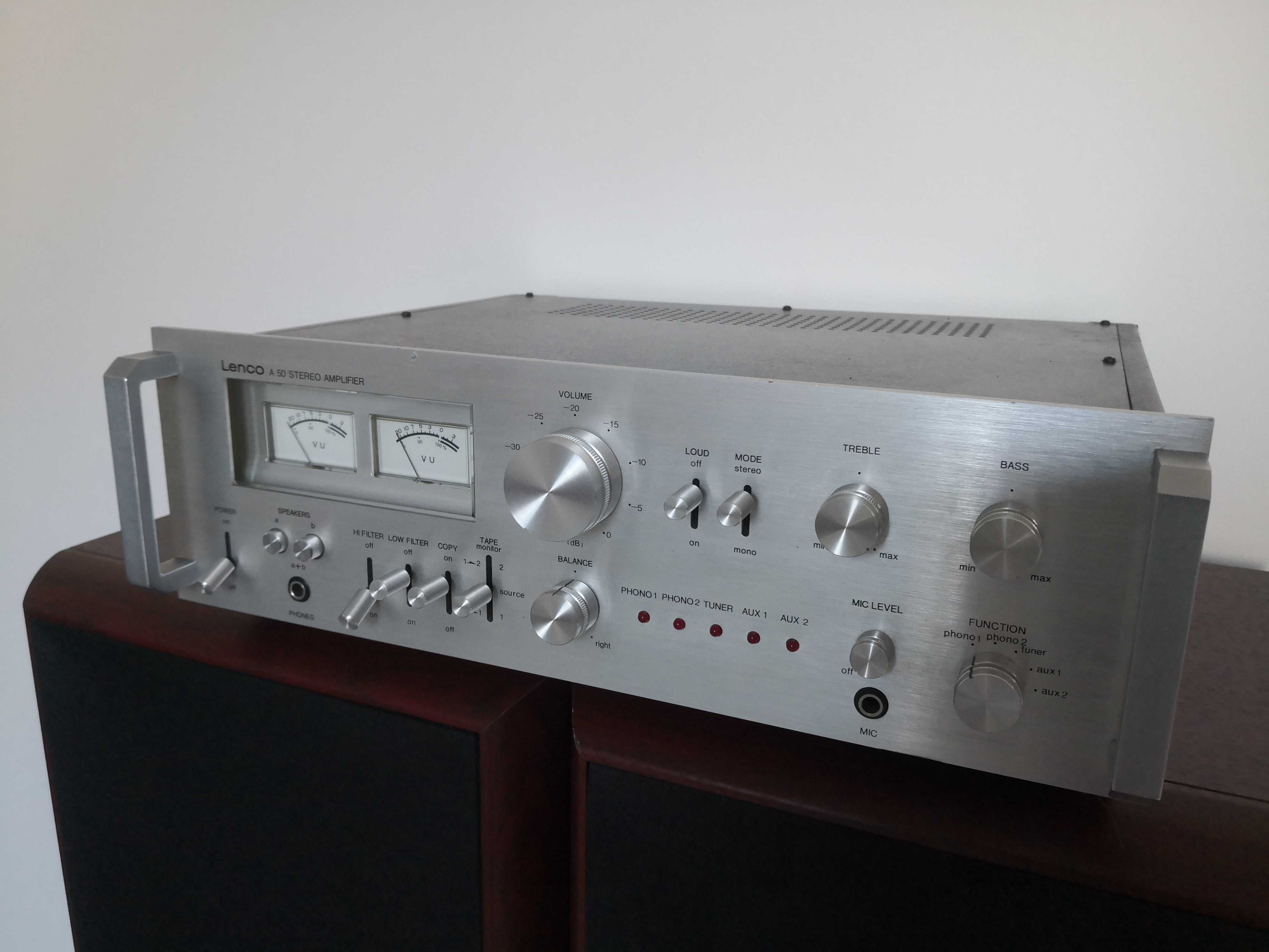 Wzmacniacz stereo LENCO A-50/ VINTIGE/Ładny stan