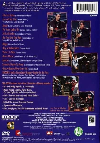 SANTANA - Supernatural - LIVE - DVD
