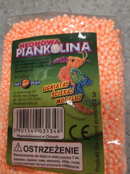 Neonowa piankolina pomarańczowa plus gratis