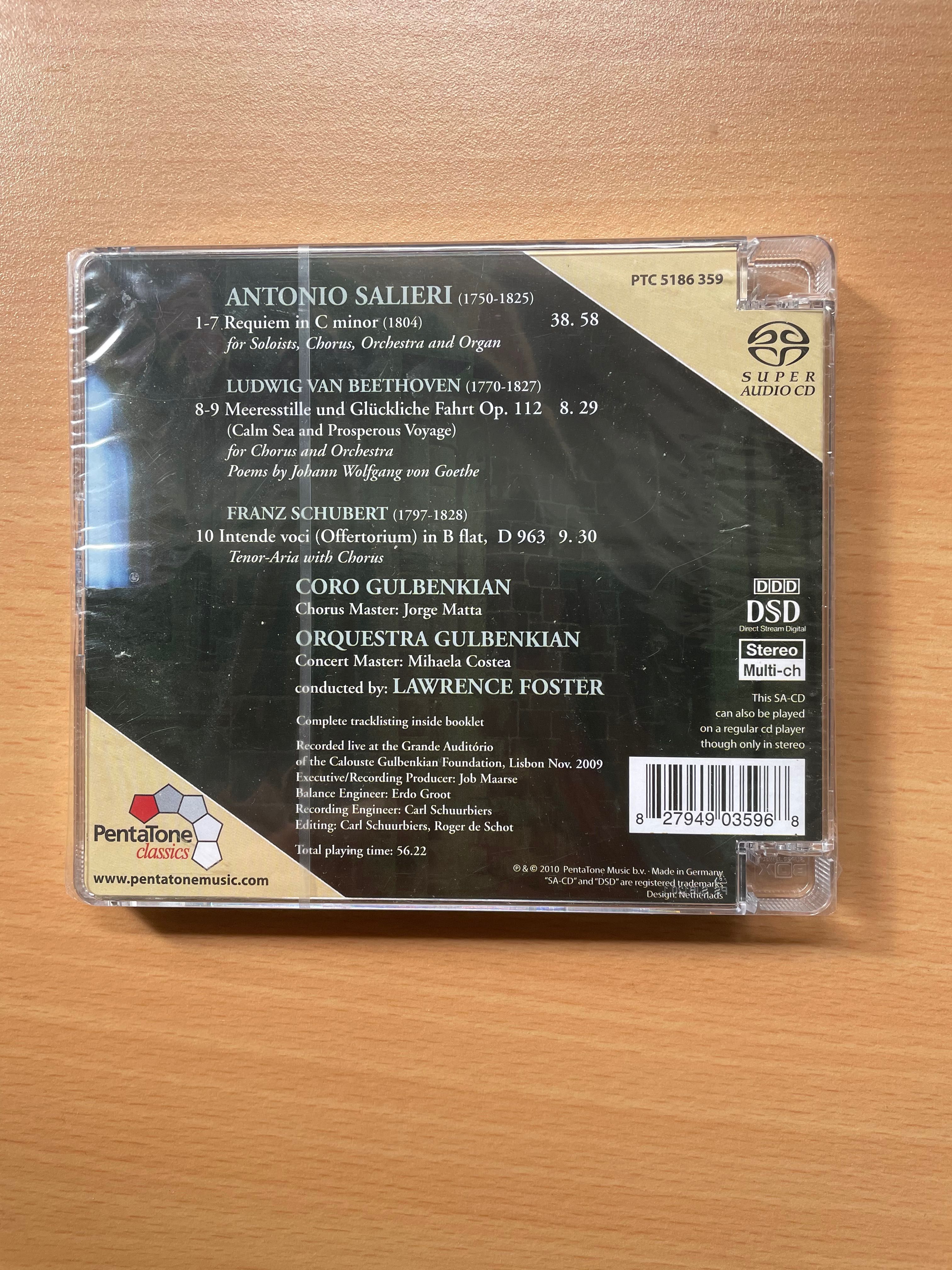 CD Salieri/ Beethoven / Schubert/ Gulbenkian Chorus&Orchestra, Foster
