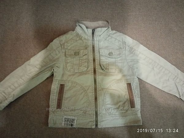 Котоновая куртка-ветровка ZARA, размер 4-5 лет