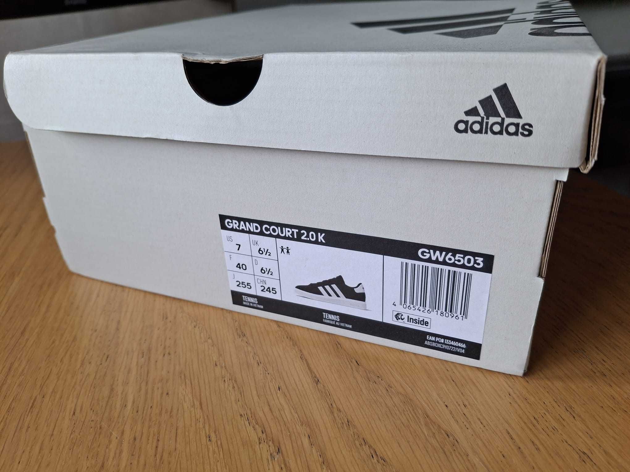 Sneakersy ADIDAS Grand Court GW6503, kolor czarny, rozm. 39,5