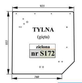 Szyba klapy tylnej pasuje do Class/Renault AXION, ARION