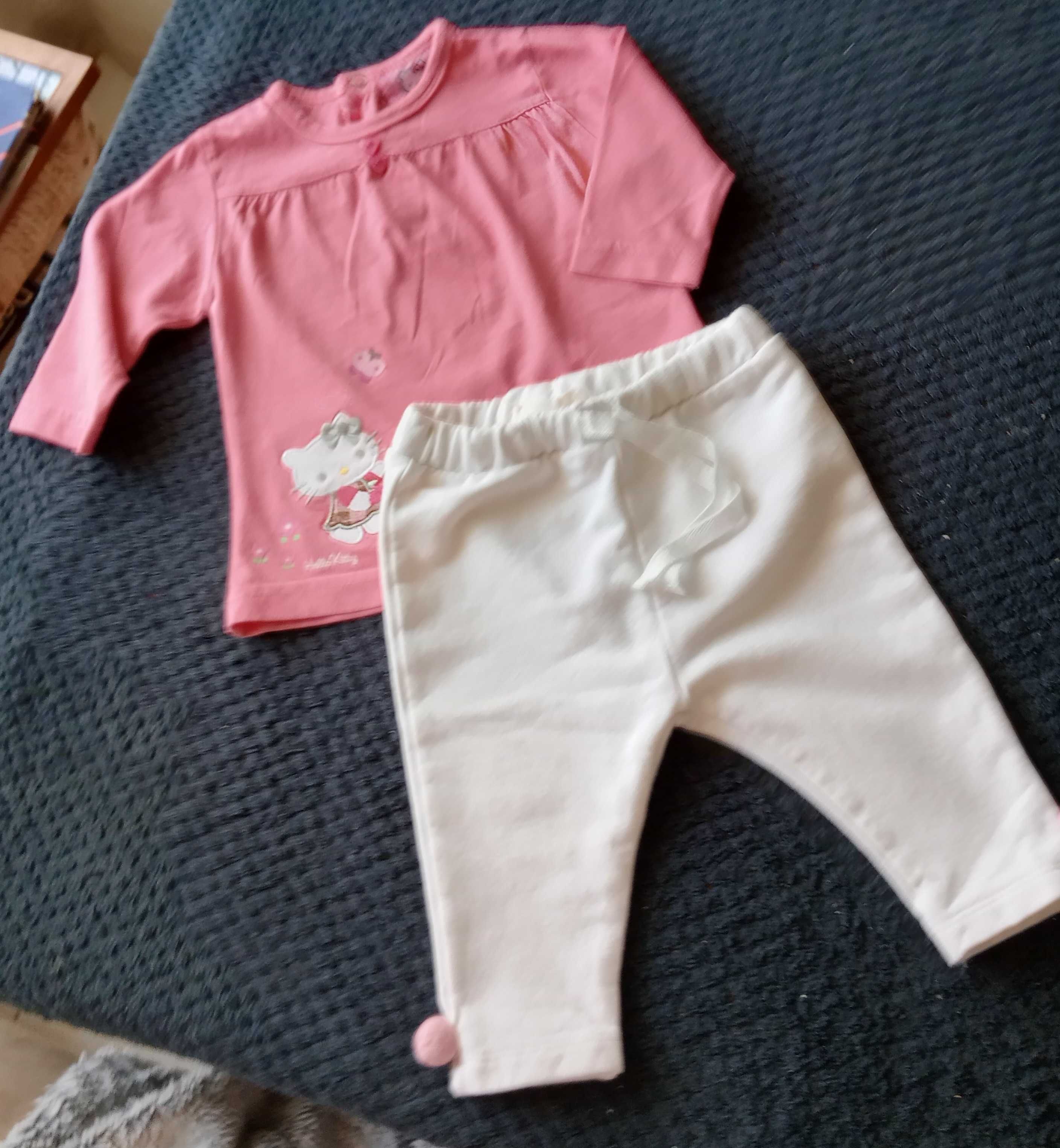 Conjunto Bebé 6-9 meses - Calças e camisola - Hello Kitty e Zyppy