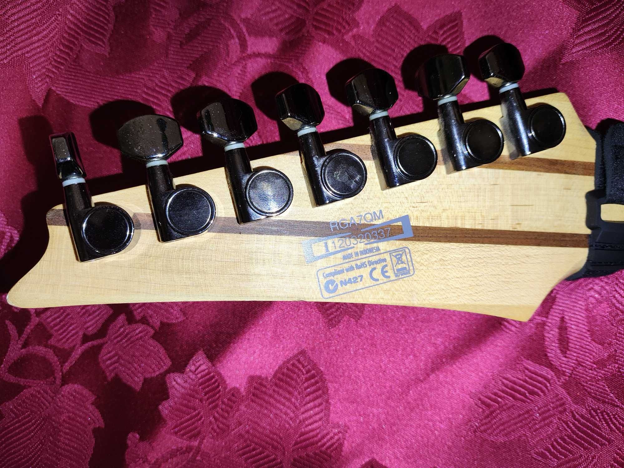 Електрогітара Ibanez RGA7QM (7 струн) + Seymour Duncan Blackouts Set