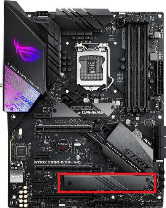 Radiator M.2 płyty głównej ASUS ROG STRIX Z390-E GAMING