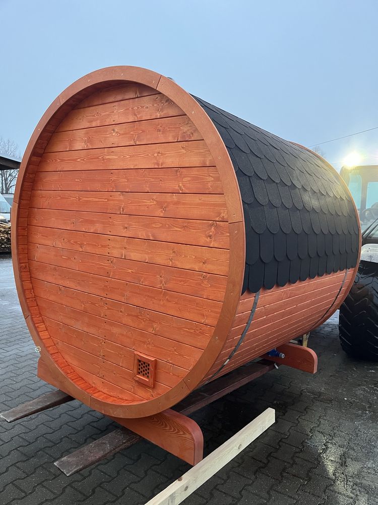 SAUNA OGRODOWA  200 cm typu beczka, bania