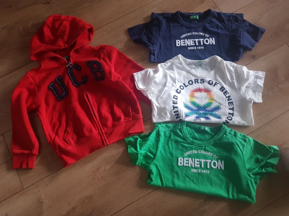 Benetton 2 latka bluza i 3x t-shirt
