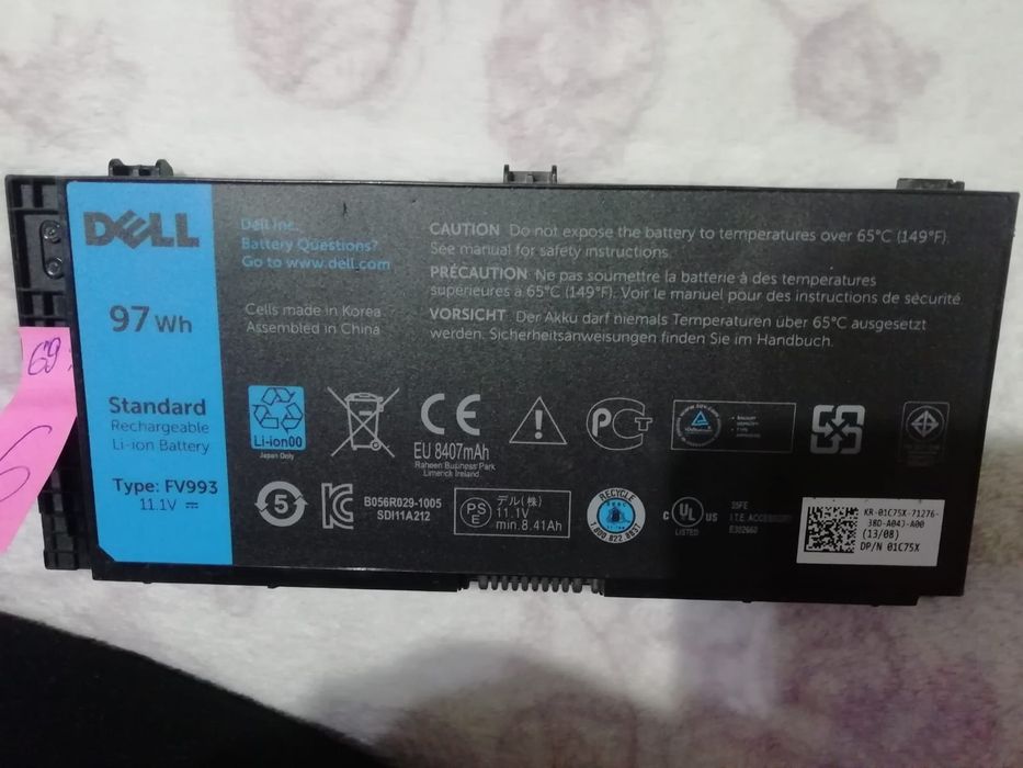 Батарея Акумулятор Dell precision оригінал  FJJ4W FV993