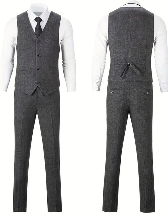 Костюм трійка XXL сірий