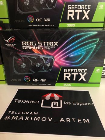 Новая Видеокарта Geforce Rog Strix RTX 3090 Oc 24gb
