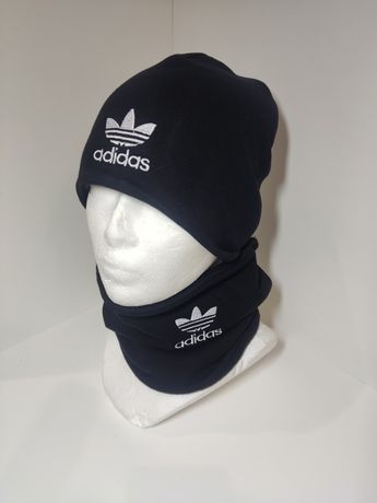 Zimowy zestaw -  komplet czapka z kominem - polar - Adidas