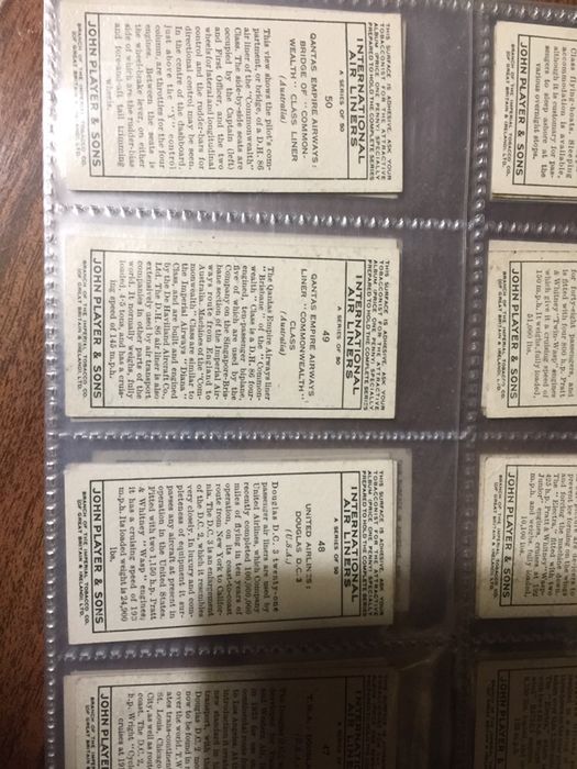 50 cards Aviação International Airlines - John Player & Sons