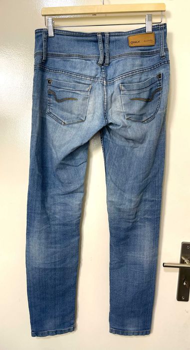 Calças jeans ganga botões Only Denim - Regular straight, 32