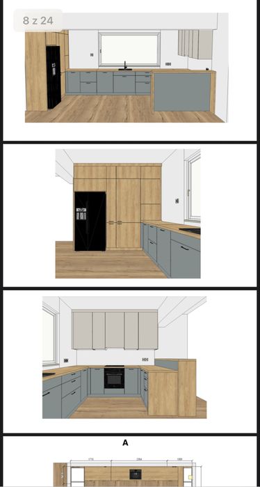 Darmowy Projekt kuchni IKEA, Projekt kuchni na wymiar. wymiarowanie