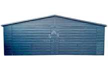 Garaz Blaszany 7,5X8M 2X Brama Uchylna 2X Okno Rynny Blachodach Nb190