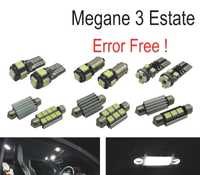 KIT COMPLETO 15 LAMPADAS LED INTERIOR PARA RENAULT MEGANE III 3 MK3 BIENES GRANDTOUR 09-15