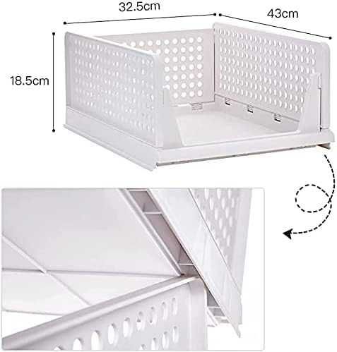 8-Pak Składany Duży Organizer Szuflady do Piętrowania Pudełka Odzież