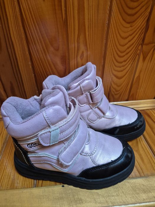 Buciki zimowe trapery różowe ocieplane Geto roz 29