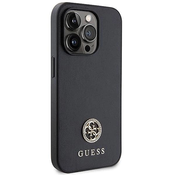 Etui Guess Strass Metal Logo do iPhone 15 Pro Max - czarne