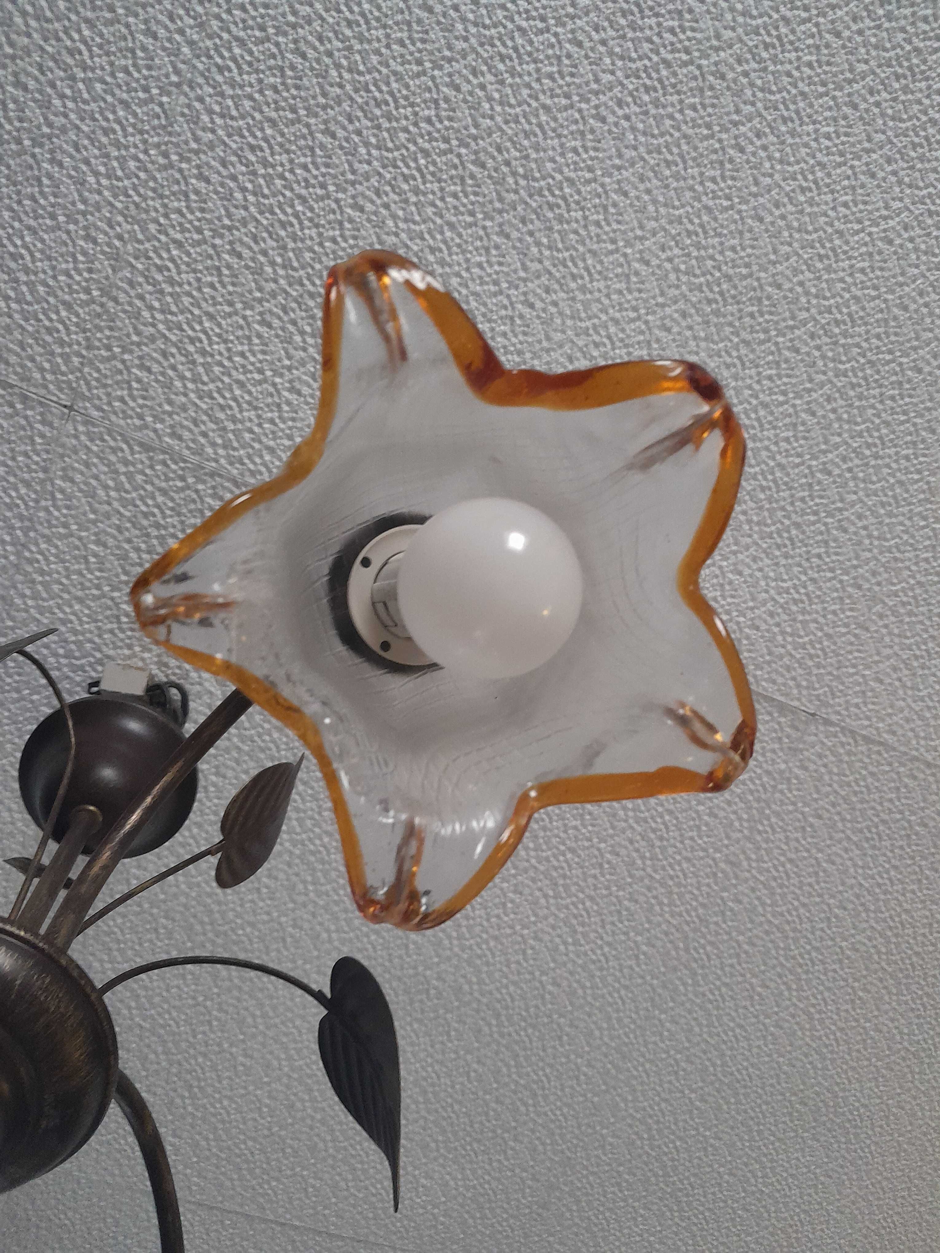 Lampa 3 klosze szklane