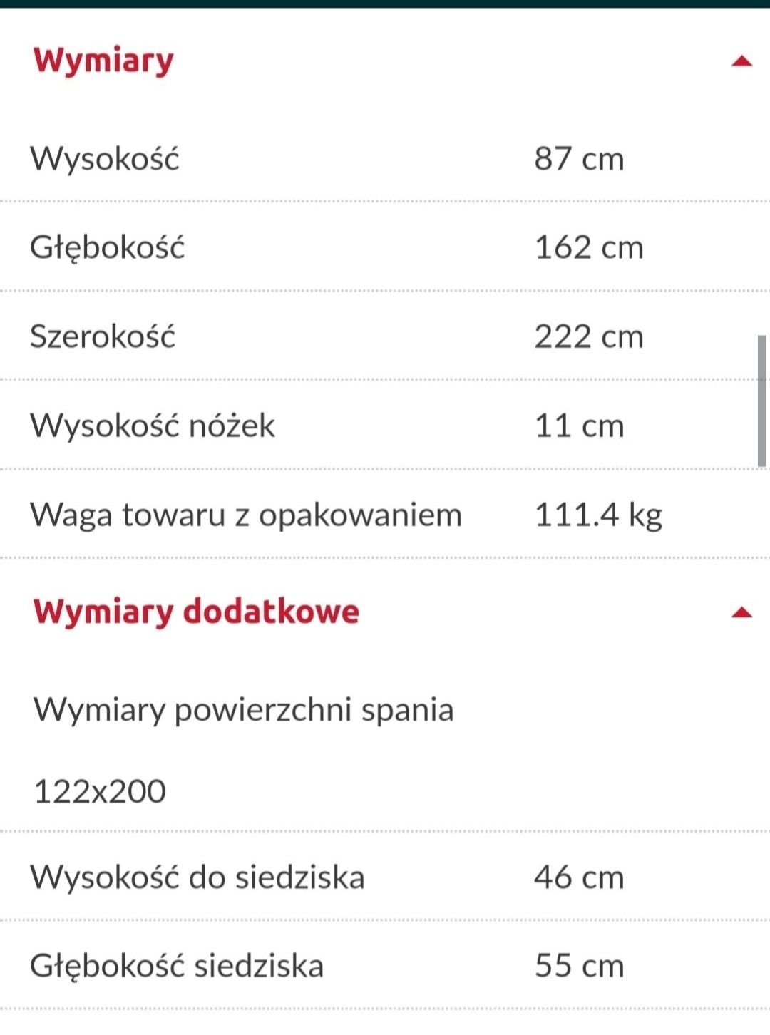 Różowy narożnik (prawy) rozkładany z funkcją spania