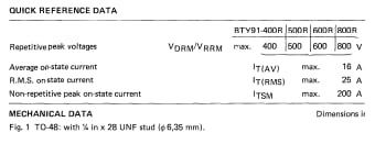 Тиристор BTW92 100 (31A 1000V)