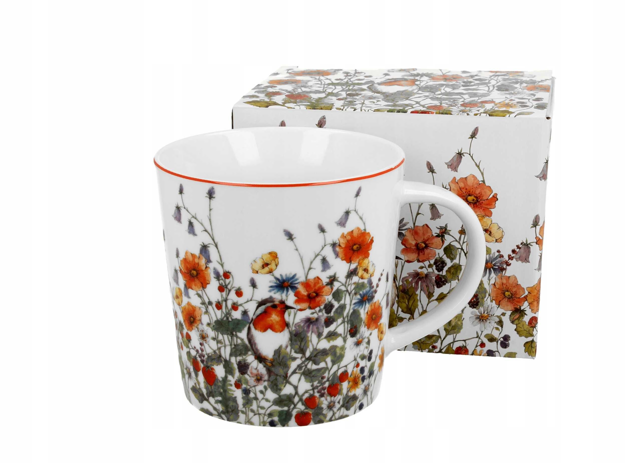 Kubek WILD BIRD ptaki porcelana 450 ml w pudełku