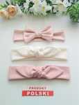 Opaski na głowę - niemowlęce, dziecięce - 3szt. - hand made