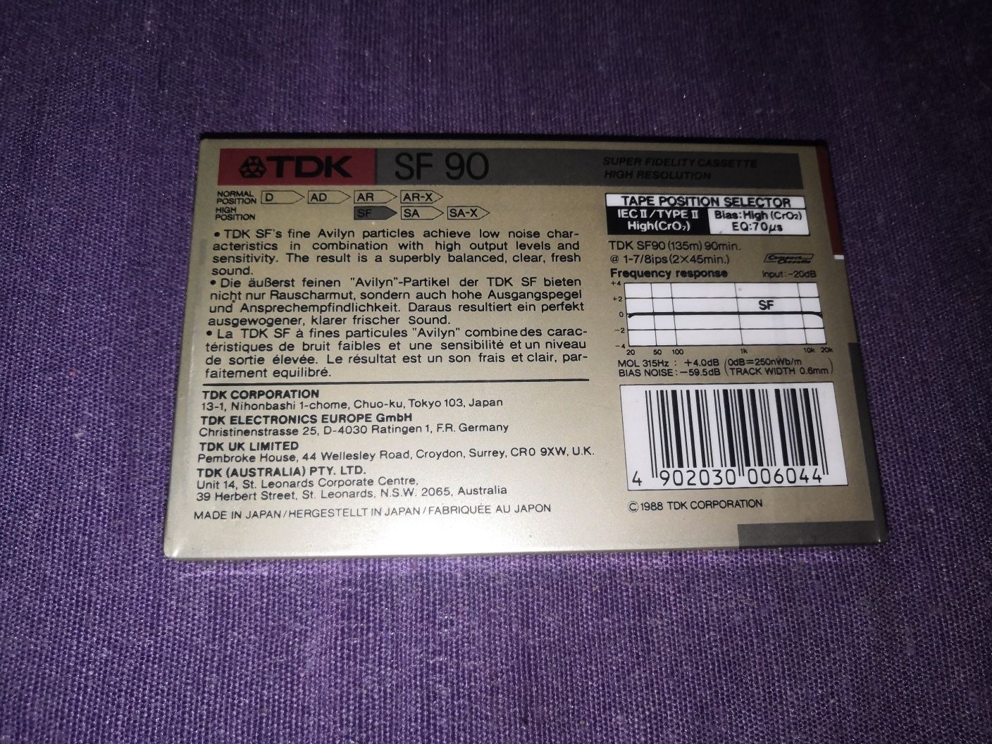 Cassete TDK Sf90_selada