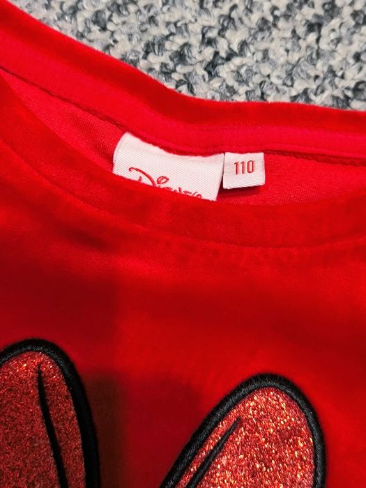 Welurowa piękna bluza Minnie Mouse Disney 110 welur brokat