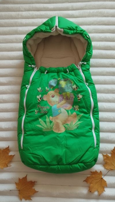 Хіт Ціна! Зимовий, теплий, конверт-кокон на овчині для санок, коляски